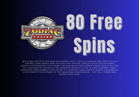 Zodiac Casino 50 Free Spins No Deposit