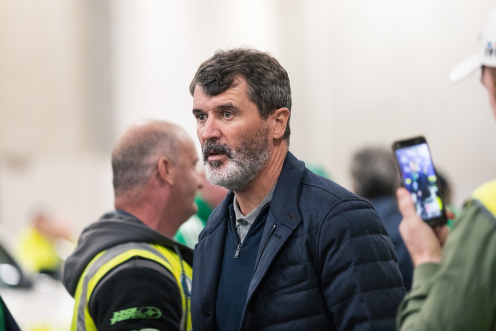 Roy Keane watching football