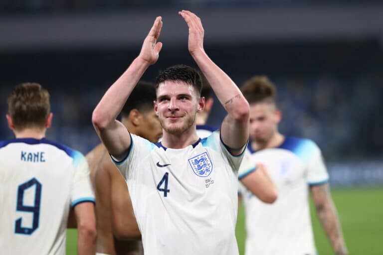 Declan Rice will captain England on Tuesday