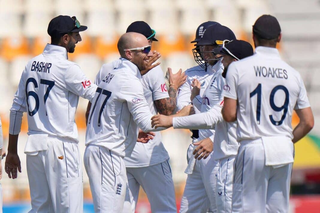 England celebrate win in Pakistan