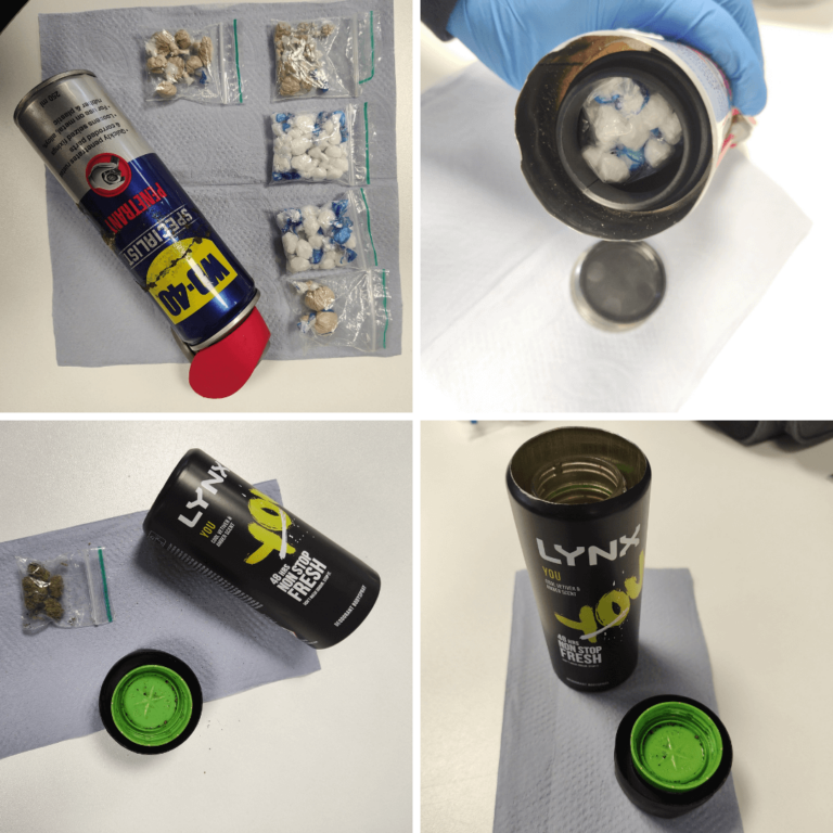 Oldham police sniff out drugs in deodorant cannister